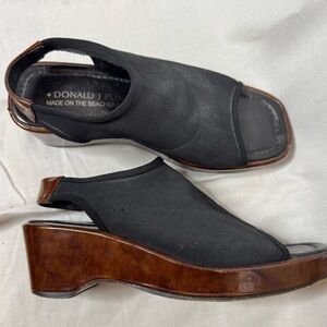 Donald J‎ Pliner Womens Wedge Platform Sole Peep Toe Sling Back Sandals Size 6